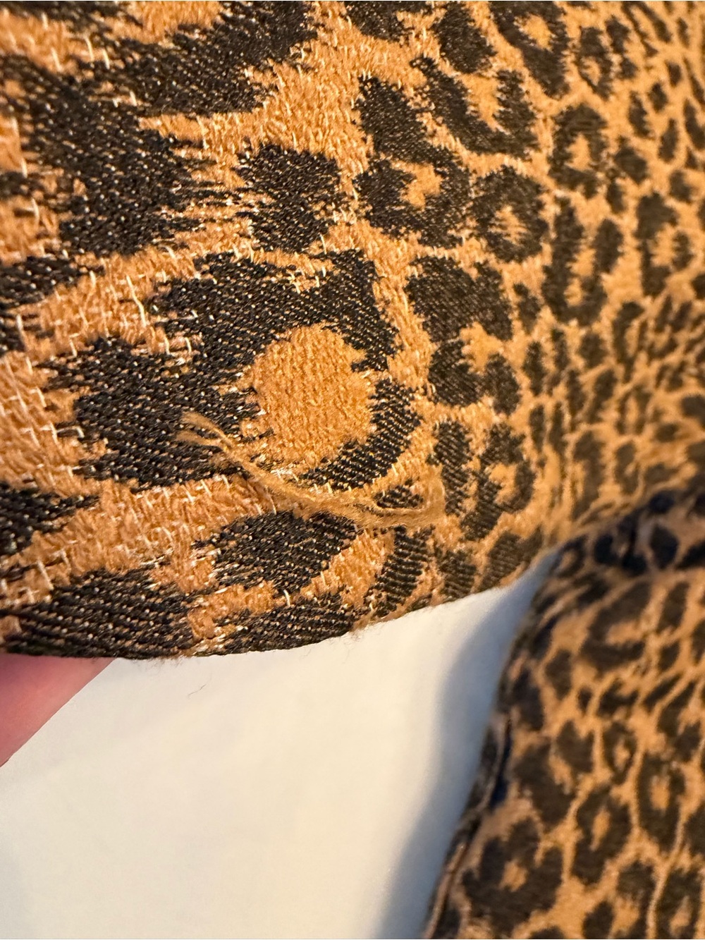 EUC! Bellerose Leopard Jacquard Oversized Jacket, sz 6 US (see chart) - Picture 9 of 14